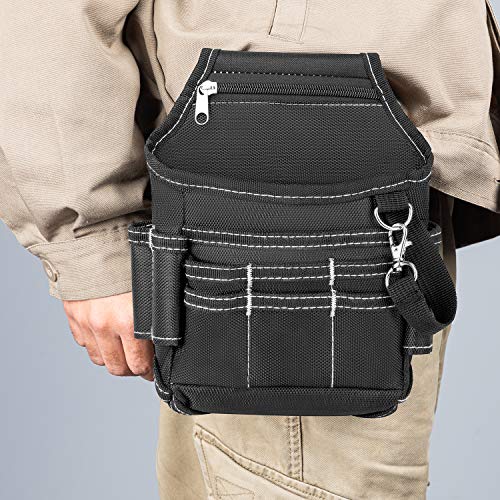 Image of Amazon Basics Medium Tool Pouch with 11 Pockets and 8 Loops, Black