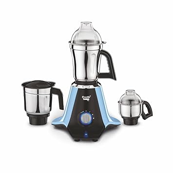 Preethi Taurus Pro MG-259 mixer grinder, 1000 watt, Blue-Black, 3 jars, 2yr Guarantee & Lifelong Free Ser