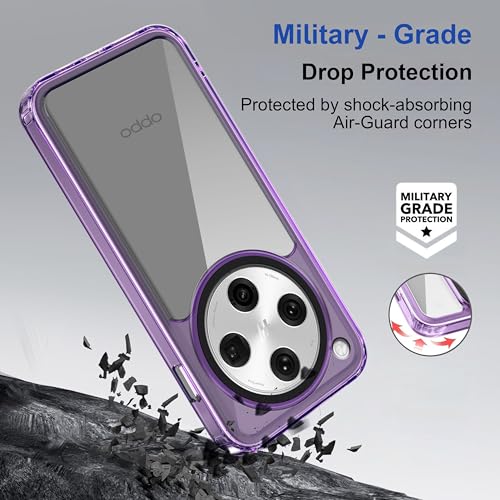 Image of Zapcase Back Case Cover for Oppo Find X8 Pro 5G | Compatible for Oppo Find X8 Pro 5G Back Cover | Case Cover with Camera Protection | (TPU + PC | Translucent Purple)