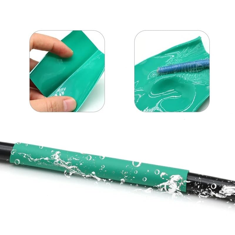 Tubo termorretráctil verde de doble pared, con revestimiento adhesivo y aislamiento de poliolefina, relación 3:1, diámetro de 1,6-39 mm.(7.9mm,20 meters)