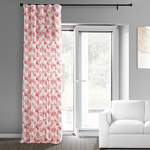 Image of HPD Half Price Drapes Printed Curtains 84 Inches Long Cotton Curtain (1 Panel) Room Darkening Window Curtains for Bedroom & Living Room, 50W x 84L, Artemis Rust