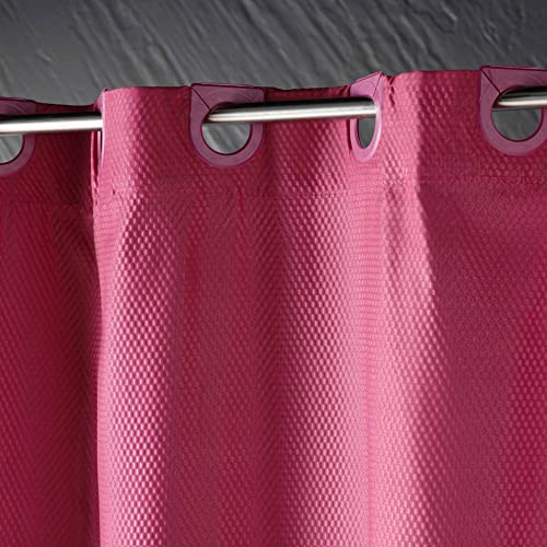 Rideau de douche avec œillets clipsables 180x200 cm Blush - vue 4