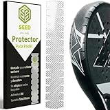 SEED Protector pala Padel con diseño dentado – Protección lateral y superior del marco – Material resistente efecto carbono – Compatible con todas las palas de pádel – Packaging de cartón