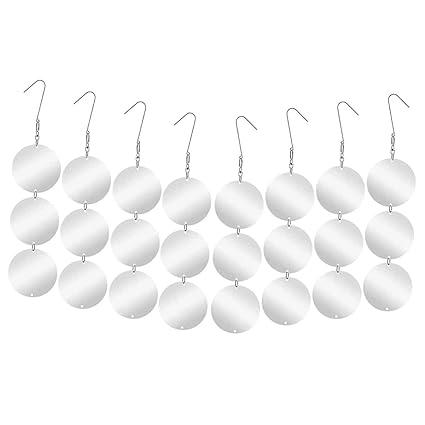 YARNOW 8pcs Bird Reflective Sheeting Bird Repellers Bird Disc Yard Reflective Decoration Swirl Bird Device Discs Reflective Suspension Device Bird Tool Spiral Twist Disc Acrylic