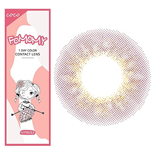 FOMOMY COCO 1day フォモミー ココ 1箱10枚入 カラコン ワンデー カラーコンタクトレンズ 度あり 度なし DIA 14.1mm BC 8.6mm (-1.25, ラベンダー)