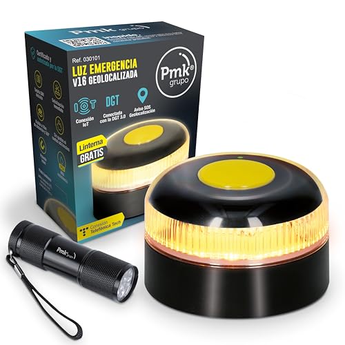 PMK GRUPO | Baliza V16 Homologada DGT con Geolocalización - Luz E...