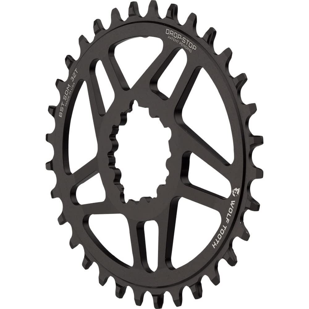 Wolf ToothElliptical Drop-Stop Direct Mount Oval Chainring for SRAM Direct Mount Cranks (30T, PowerTrac, MTB)
