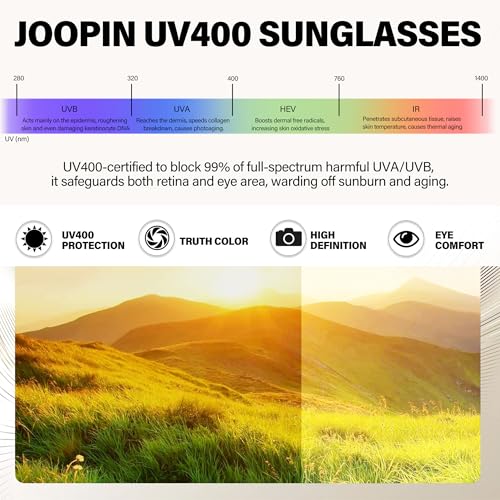 Image of Joopin Oversized Sunglasses for Women Stylish Big Rectangle Polarized UV Protection Ladies Goggles