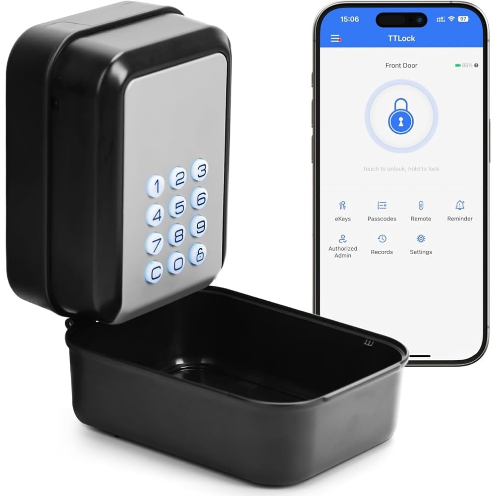 Ctrlzs Electronic Lock Box Smart Key Storage With Bluetooth App Pin Code Control Type For -Real Estate Agent
