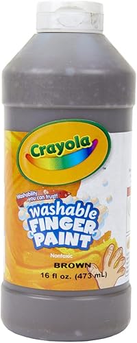 Crayola Pintura lavable para dedos marrón 16 onzas suministros de pintura escolar regalos para niños 3 4 5 6