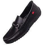 Marc Joseph New York Mens Hands Free Slip On Casual Loafers Shoes Lightweight Comfortable Buckle Driving Loafers for Men Black 11