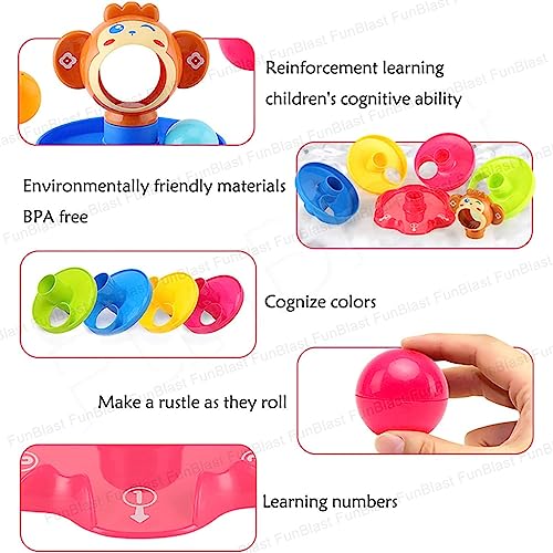 FunBlast Roll Swirling Tower for Baby & Toddler Educational Toys | Stack, Drop and Go Ball Ramp Toy Set Includes 3 Spinning Activity Balls - Multicolor FunBlast Roll Swirling Tower for Baby & Toddler Educational Toys | Stack, Drop and Go Ball Ramp Toy Set Includes 3 Spinning Activity Balls - Multicolor