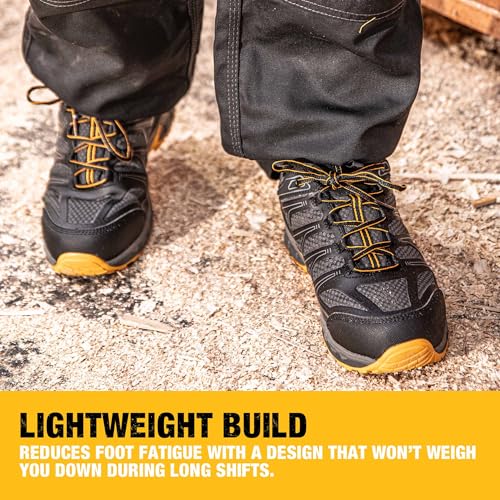 DEWALT Boron Men's Lightweight Aluminum Toe Safety Work Shoes – Slip Resistant, Breathable Mesh, ASTM Certified, Comfortable for Construction & Warehouse3