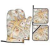 Photo Gallery carrdkdk set di 4 guanti da forno e presine, motivo stella marina, conchiglia, spiaggia sabbiosa, antiscivolo, resistenti al calore, guanti da forno a microonde, guanti per cucina e barbecue Photo Gallery carrdkdk set di 4 guanti da forno e presine, motivo stella marina, conchiglia, spiaggia sabbiosa, antiscivolo, resistenti al calore, guanti da forno a microonde, guanti per cucina e barbecue