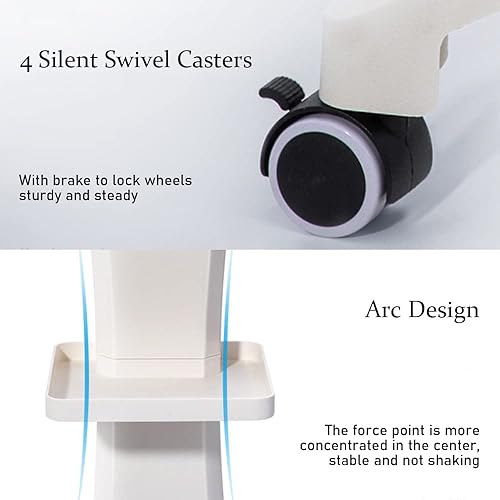 Miniatura 5 de Carrito de spa para salón de belleza, carrito profesional de spa ABS de 14.6 x 17.7 pulgadas, soporte de instrumentos de belleza móvil sobre ruedas