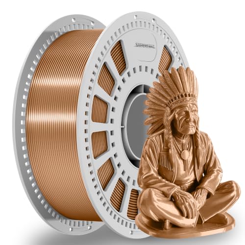 Image of Light Brown Silk PLA Filament 1.75mm + /-0.03mm 3D Printer 1kg | Glossy Satin Finish With No Post-Processing, Ideal for Artistic Models, Decorations, and High-Visibility 3D Printing Projects
