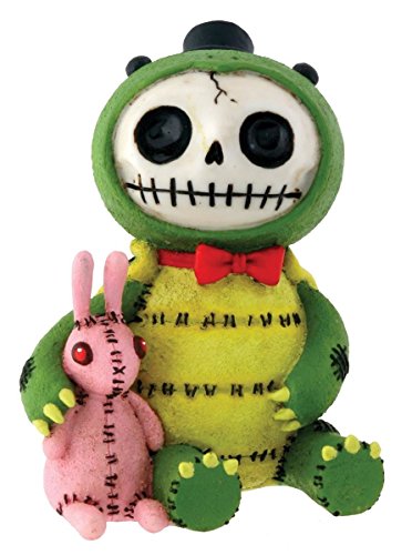SUMMIT COLLECTION Furrybones Scooter Signature Skeleton in Speedy Tortoise Costume with Hare Buddy