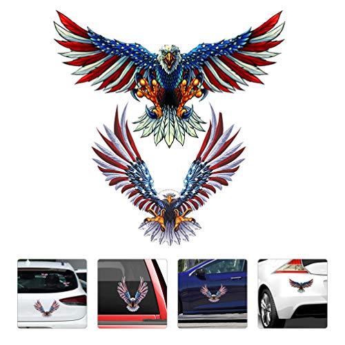BESPORTBLE Etiqueta Do Carro Águia Decalque da Bandeira Americana Bandeira Dos EUA Automotivos Capa
