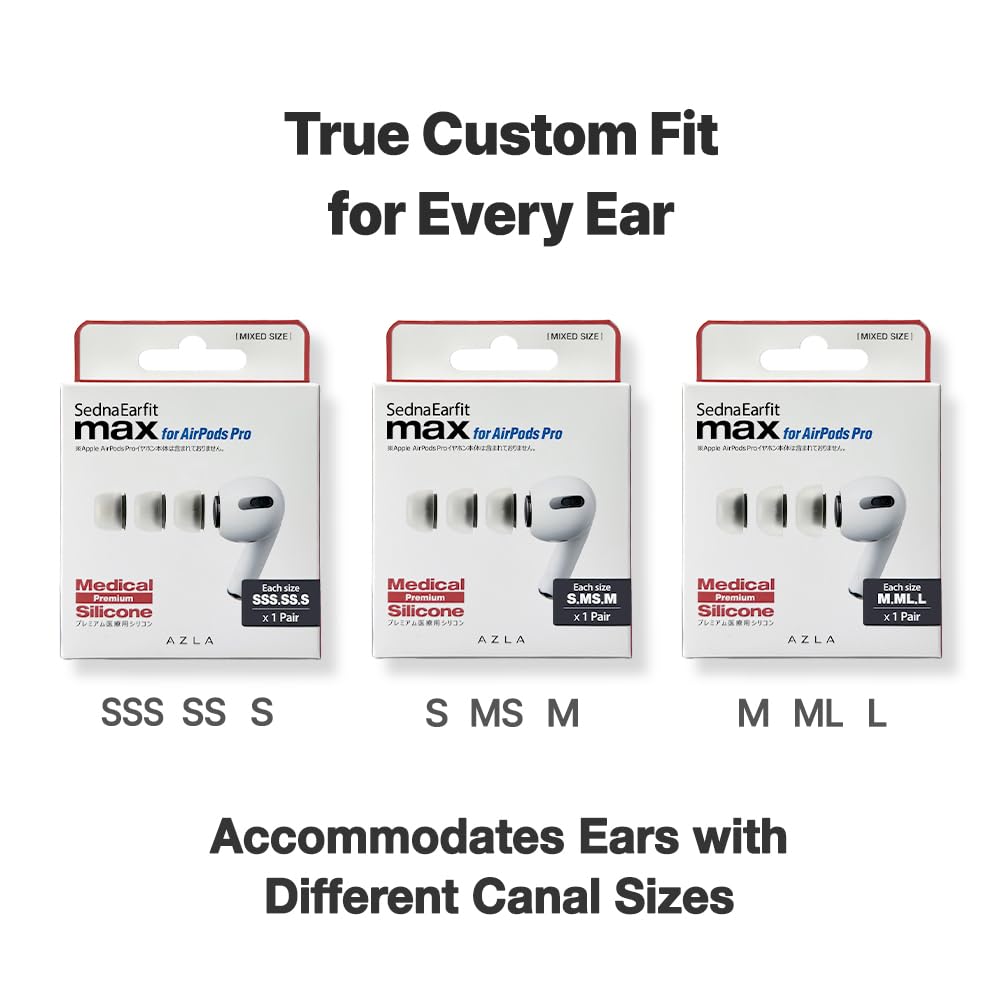 Amazon.co.jp: AZLA SednaEarfit MAX for AirPods Pro [第1/第2世代 