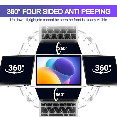 Image of 360 Privacy Screen Protector for MacBook Air 13.6 /13 Inch (2022-2026, M2, M3,M4,M5), Privacy Screen Filter for MacBook Air 13.6 Inch, Anti-Spy /Anti Fingerprint /Anti Blue Light /Anti Glare