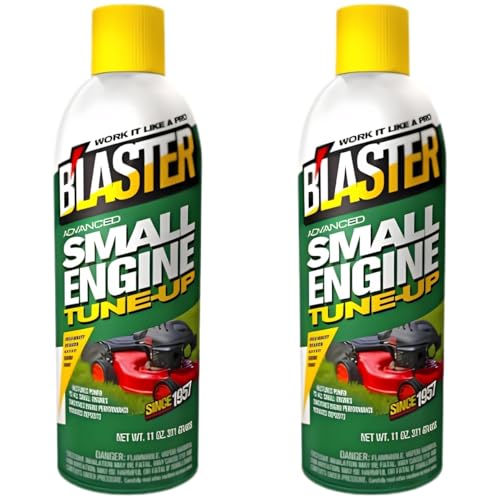 Blaster Chemical Lawn Mower Starter – 16 oz Starter Fluid for Small Engines – Fuel System Aid for Lawn Mower and Outdoor Power Equipment – Engine Start Spray Can – Pack of 2