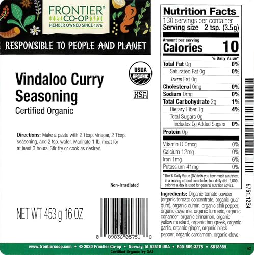 Frontier Co-op Organic Vindaloo Curry Seasoning 1lb image 5