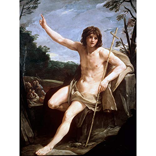 Fine Art Prints Reni Saint John Bautist Wilderness - Póster de pintura bíblica (tamaño grande), diseño de Reni Saint John Bautist Wilderness