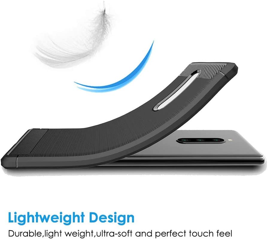 Image of NPRC Hybrid Ultra Slim Protective Case TPU Non-Slip Carbon Fiber Texture Shockproof Case Cover for Sony XZ4 - Black