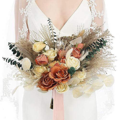 Rinlong 15.7' Wide Fall Wedding Bouquets for Bride...