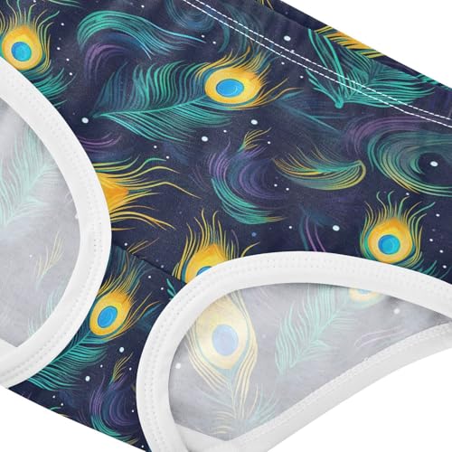 Peacock Feather Toddler Girls's Underwear 2T 202b29504