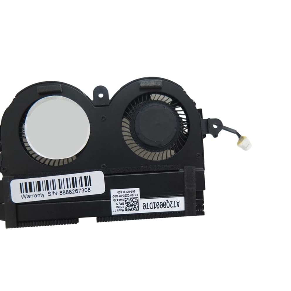 FRUPART New for DELL XPS 13 7390 0WCX2D WCX2D AT2Q0001DT0 ND55C19-19A14 EG50040S1-CP91-S9A DC5V Laptop Heatsink&Fan