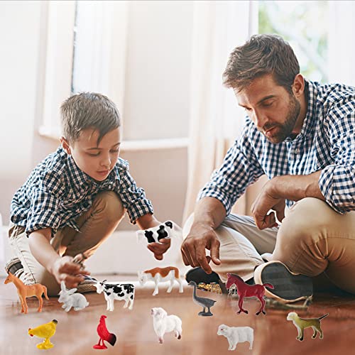 Uposao Bauernhoftiere Tierfiguren,16 Stück PVC Kunststoff Realistische Bauernhof Spielzeug Spielfigurenset Party Favors… – Bild 5