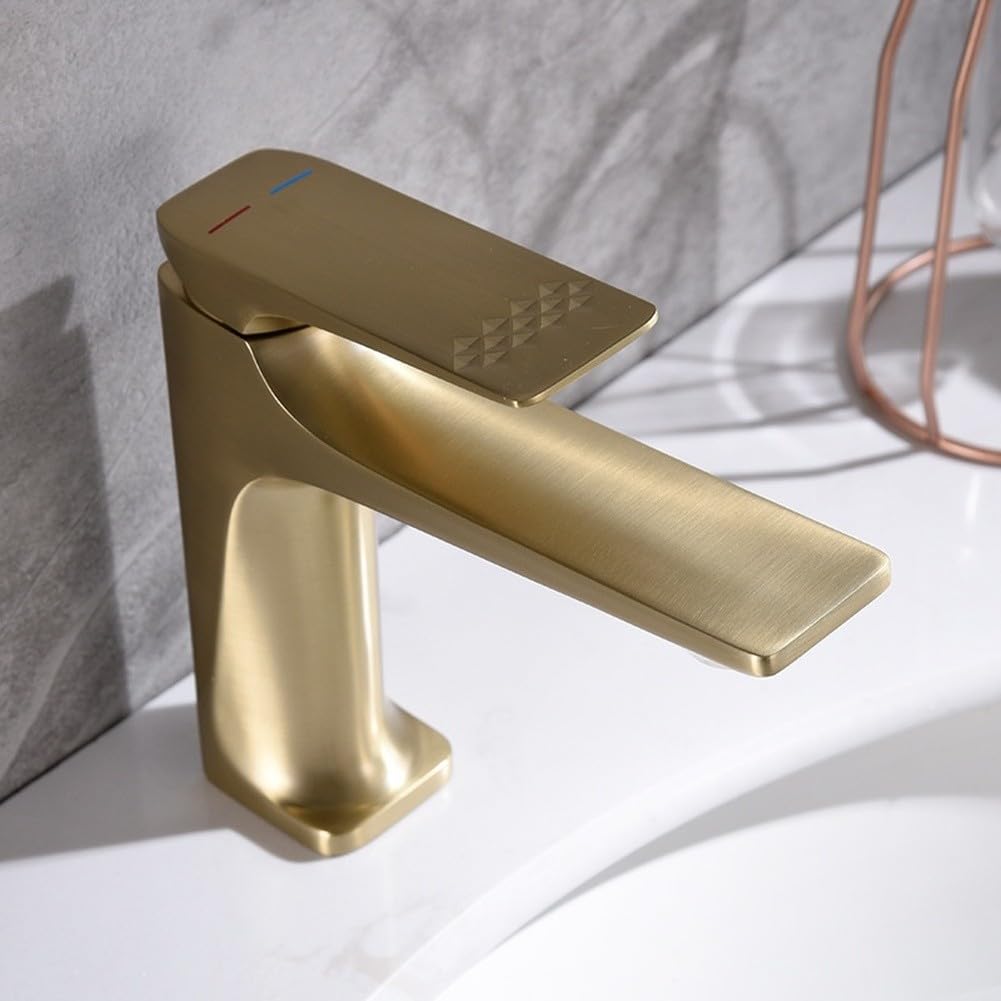 Grifo de baño monomando de aleación de cobre con cartucho de cerámica