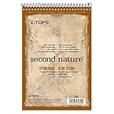TOPS Second Nature Spiral Steno Books, Recycled, 6 x 9 Inches, Gregg Rule, Tan Cover, 70 Sheets Per Book (74690)