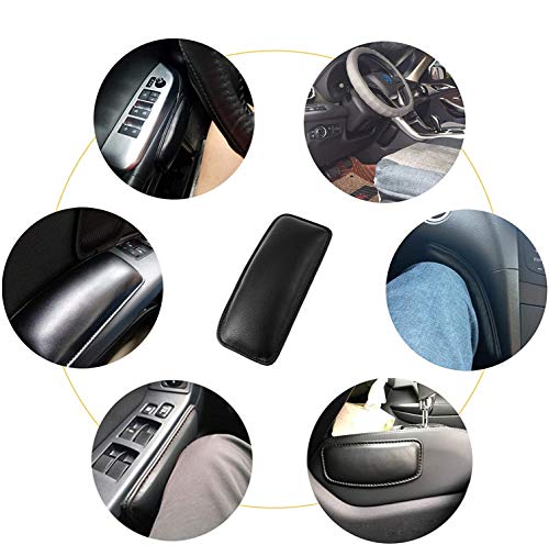 Image of CLOUDTAIL CHOICE 2 Pcs Leather Auto Center Console Knee Cushion Soft Pad Car Long-Distance Driving Foot Care Knee Leggings Cover Thigh Support Comfort Elastic Pillow