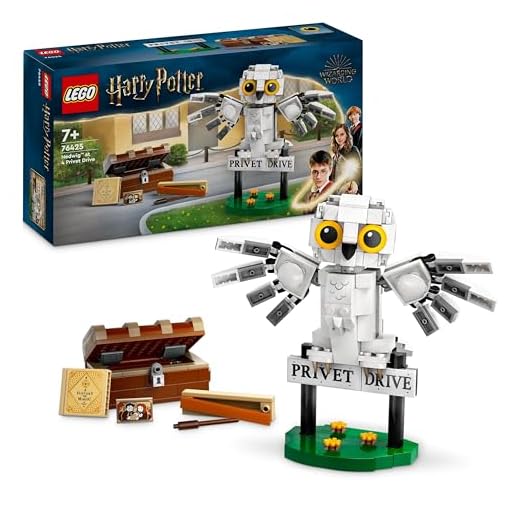 LEGO Harry Potter Hedwig at 4 Privet Drive, Buildable Toy for 7 Plus Year Old Kids, Girls & Boys, with an Owl Figure, Independent Play Set, Small Wizarding World Gift Idea 76425