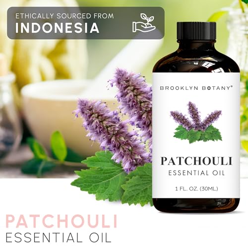 Image of Brooklyn Botany Patchouli Essential Oil - 100% Pure and Natural - Premium Grade Oil with Dropper - for Aromatherapy and Diffuser - 1 Fl Oz