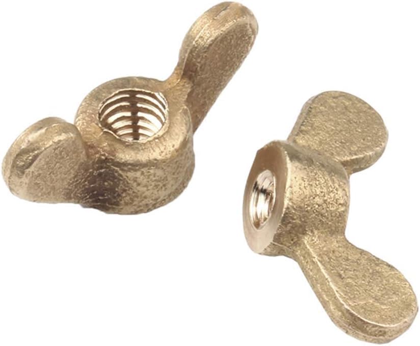 Wing nut, Hand Twist nut, Wing Nut Brass Hand Twist Screw Bolt Cap Nails Components(M16(2pcs))