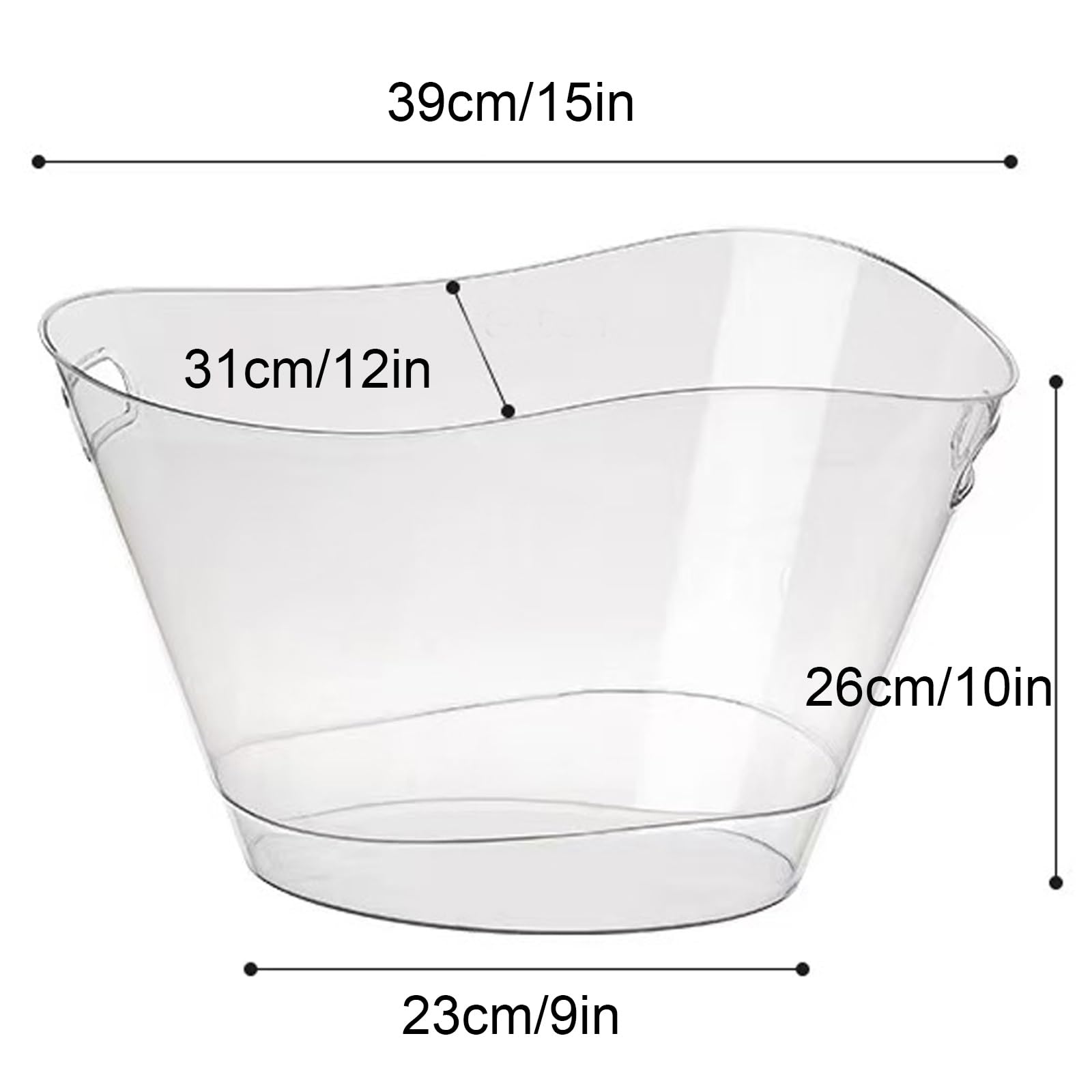 Cubitera de 12L, Cubiteras para Botellas, Enfriador de Botellas de Vino, Champanera para Hielo para Fiestas, Ice Bucket para Cócteles