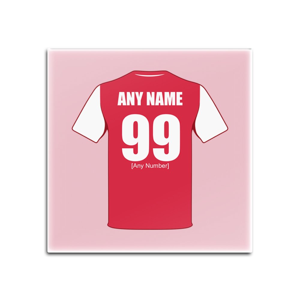 UNIGIFT Personalised Gift, Arsenal Glass Square Coasters (Football Club Design Theme, Colour Options)