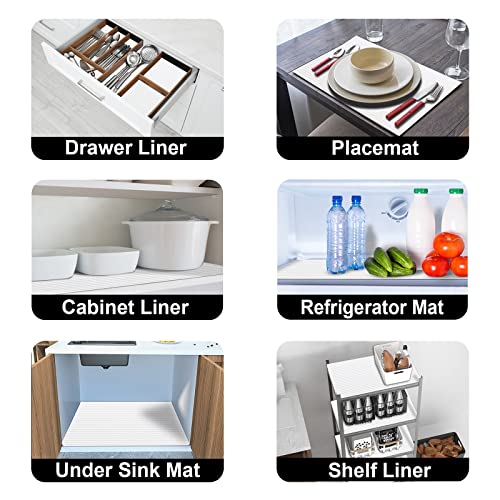 Shelf Liners For Kitchen Cabinets, 12 Inch X 20 Ft, Plastic Shelf Liner, Non Adhesive Kitchen Drawer Cabinet Liner For Wire Shelves/Fridge/Drawer/Dresser (White, 12 Inches X20 Feet) #TOP7