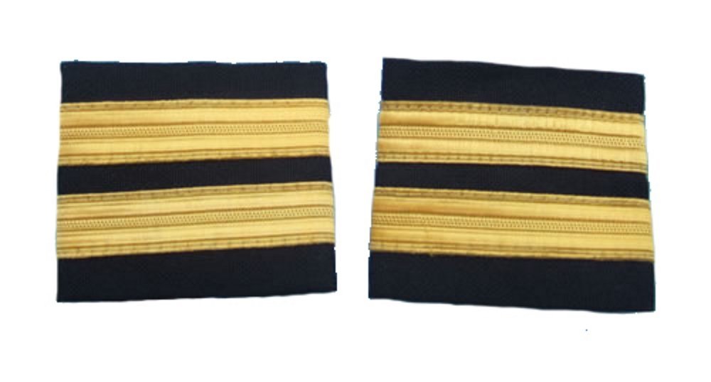 Uniform Store London Pilot Epaulette Captain First Officer 2 Bars Airline R147