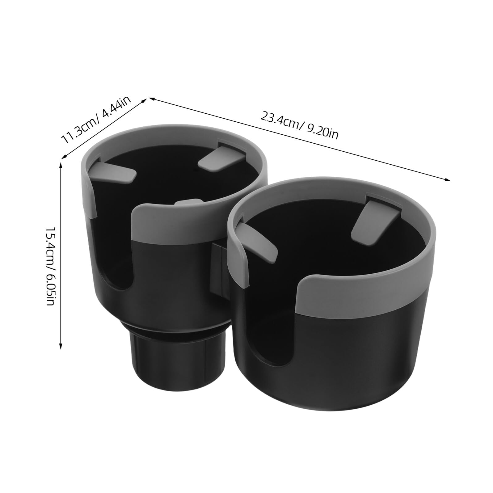 Zerodeko Portabicchieri per Auto Doppio Espandibile in ABS Organizer per Console Centrale Veicolo Supporto Stabile per Bevande Adatto a Auto Camion Suv e Camper Installazione senza