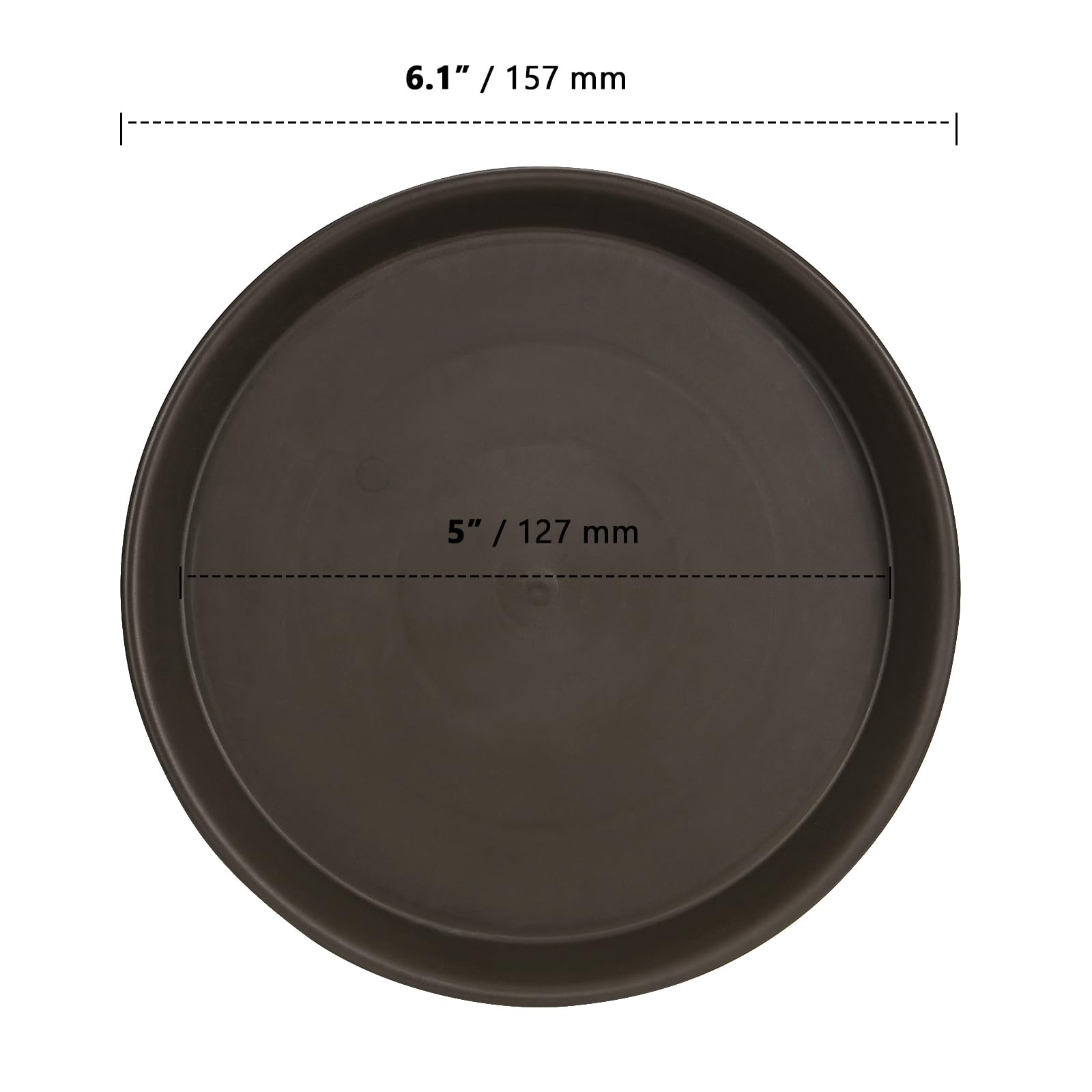 ZOENHOU 20 Pack 16 CM Plant Saucers, Brown Round Large Thickened Plastic Plant Pot Saucers Flower Drip Trays for Indoor Outdoor Garden - Image 2