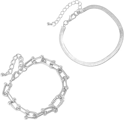 Stylish U Link Crystals Set Adjustable Stackable Jewelry Gifts Sturdy Metal Materials Parties Supplies U Link Crysta