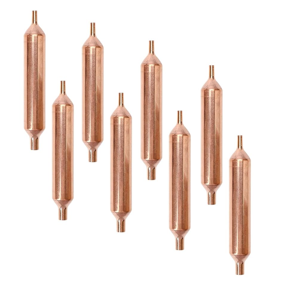 UDSKNV[KSL Copper Drier Refrigeration Filter Dryer 8pcs 115 X 18mm for Fridge Refrigerant Systems Refrigerator Coil Replacement Part