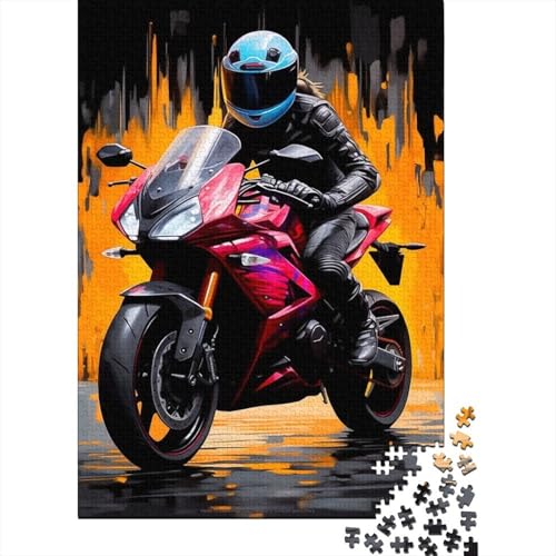 Puzzle de moto contra el estrés: rompecabezas de 1000 piezas para el bienestar adulto