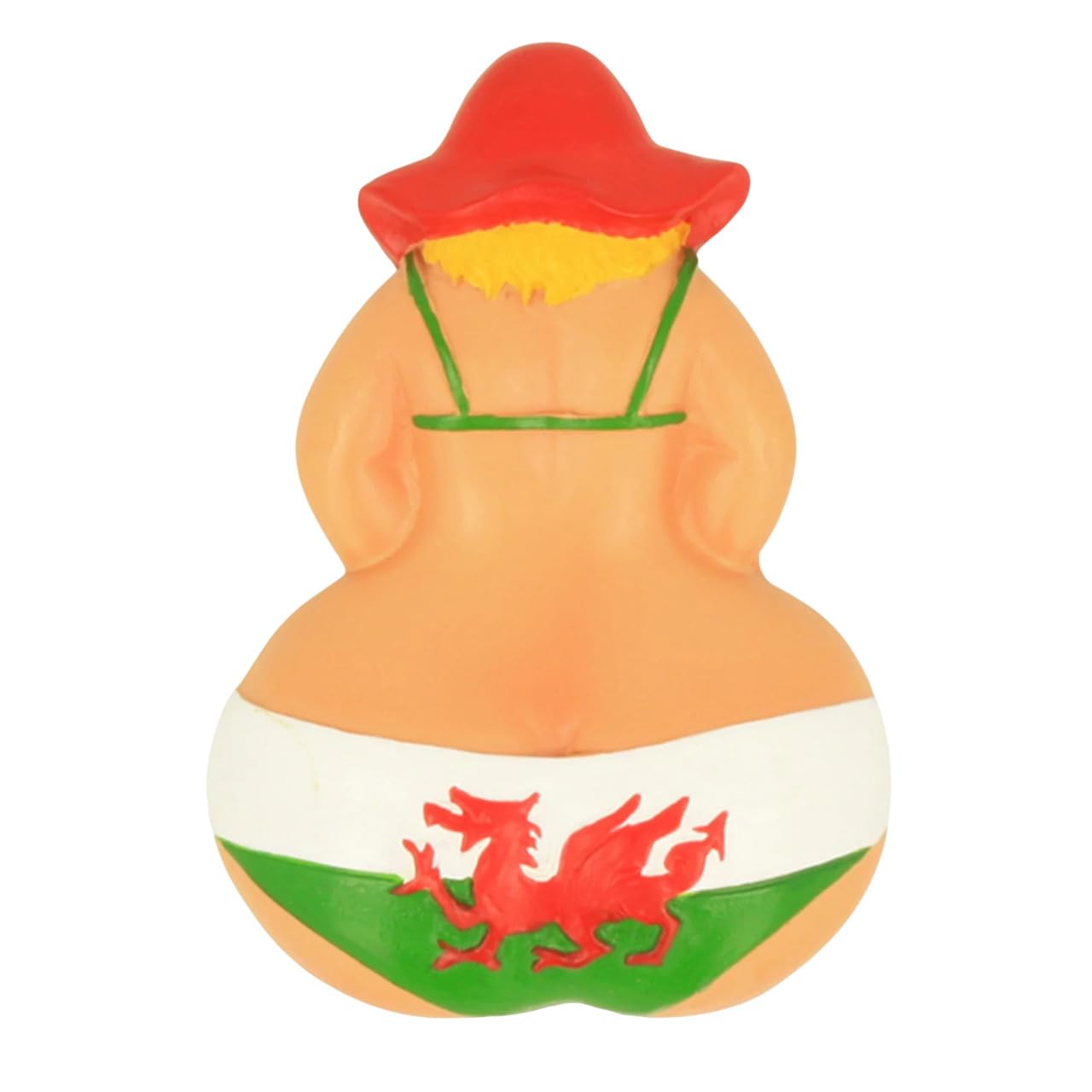 Elgate Multicolor Wales Dragon Bikini Bum Resin Magnet | Humorous Welsh Souvenir With A Cheeky Twist | Bold Red Dragon In Bikini Pose | Durable Resin Magnet For Fridge, Office & Gag Gifting