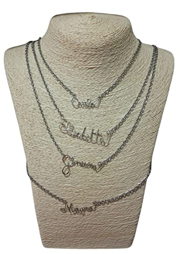 Collana Infinito personalizzabile con nome in acciaio anallergico bianco