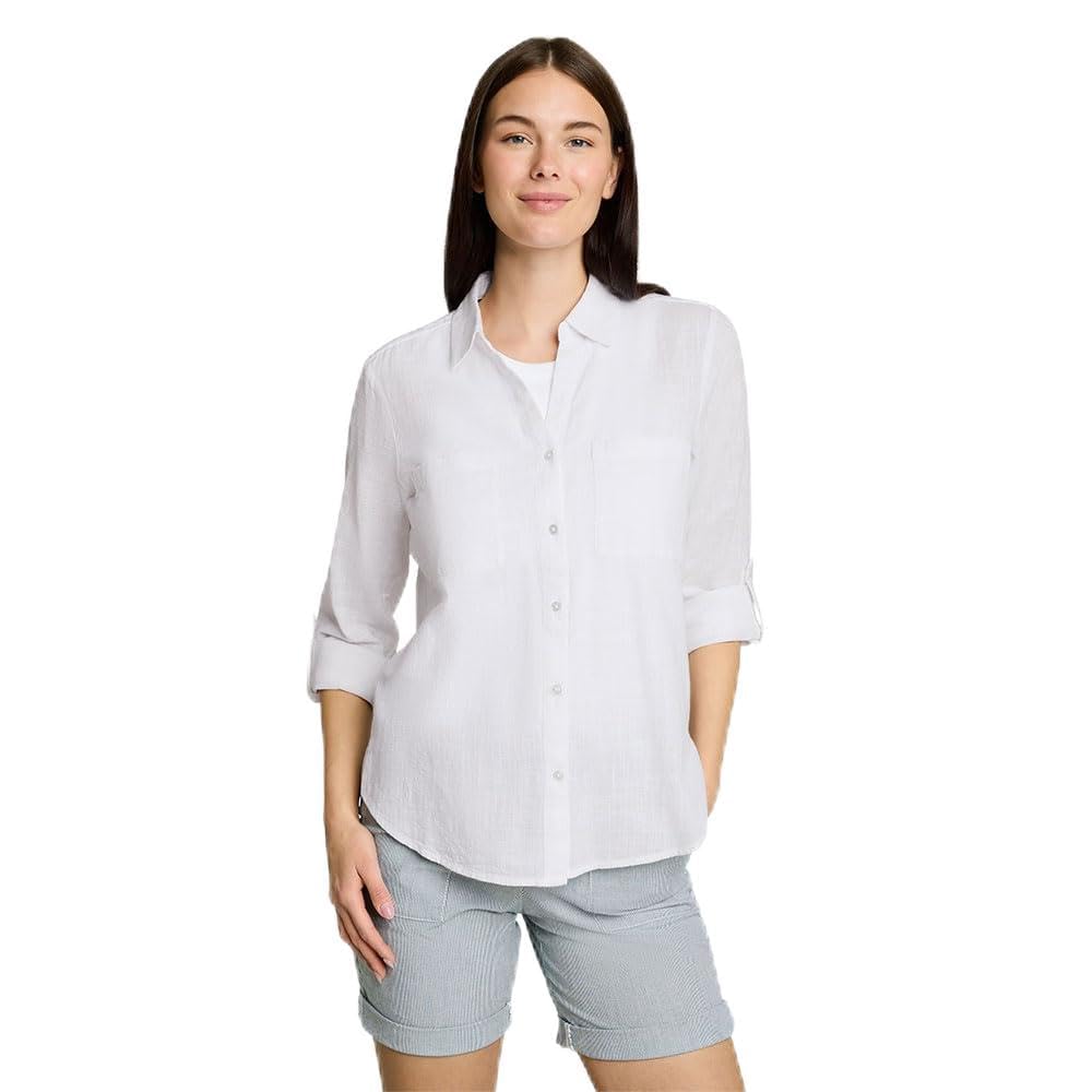 Tom Tailor Damen 1035247 Bluse, 20000-White, 46